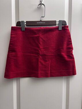 Vintage Esprit Red velvet Mini Skirt size 3/4 (Small)